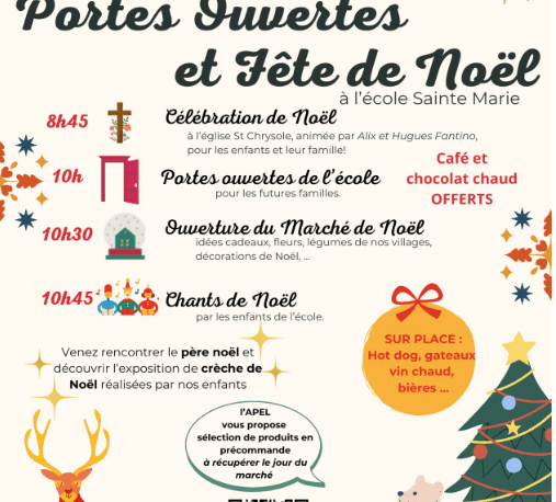 Portes ouvertes et Marché de Noël - samedi 13/12/2025